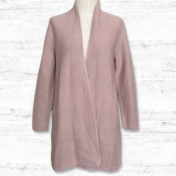 { Eileen Fisher } - Cashmere Silk Long Cardigan Sweater
